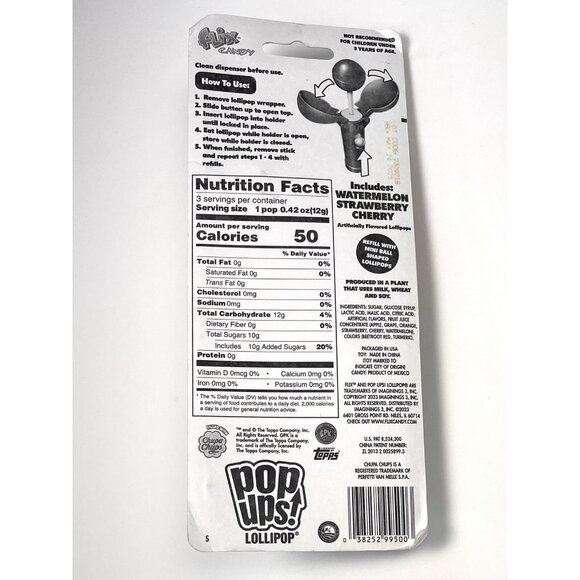 FLIX Candy Garbage Pail Kids GPK Pop Up Chupa Chups Lollipop ADAM BOMB NIP NEW - Picture 2 of 2